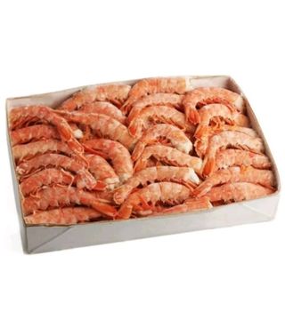 Аргентинська креветка С1 без голови (30-55 штук на кг) упаковка 2кг