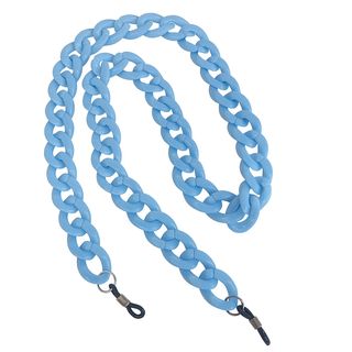 Chainette de lunettes bleu ciel à maillons larges