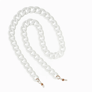 Chainette de lunettes blanche à maillons épais