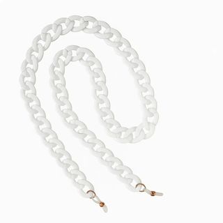 Chainette de lunettes blanche à maillons épais