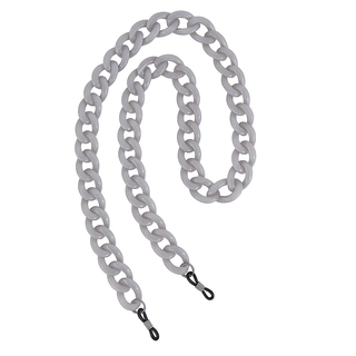 Chainette de lunettes grise à maillons larges