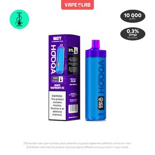 Grape Raspberry Ice (10k & 0.3%) - Hooqa - Nasty