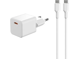 Carregador GOODIS 20W USB-C Branco Kit