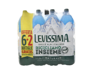 6+2 Levissima Naturale Lt 1.5