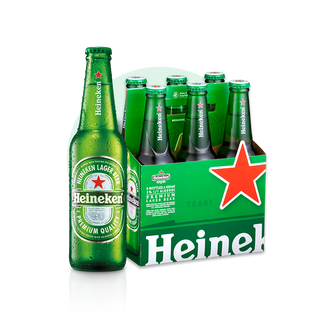 Heineken Lager Beer Bottles, 6x325ml