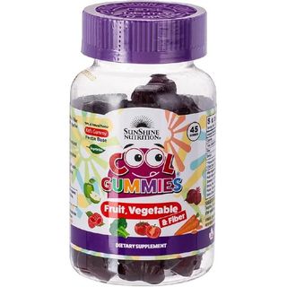 SUNSHINE NUTRITION COOL GUMMIES FRUIT,VEGETABLE 45'S