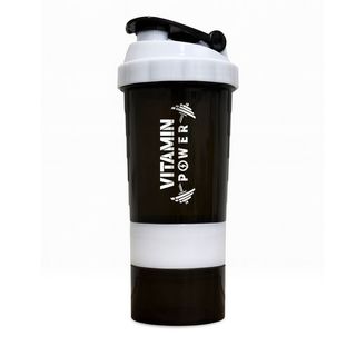 vitamin power - protein shaker(550მლ)(შავი და თეთრი)
