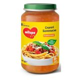 Пюре дитяче Milupa овочеве з макаронами і яловичиною Спагетті Болоньєзе з 8 місяців банка 200 г