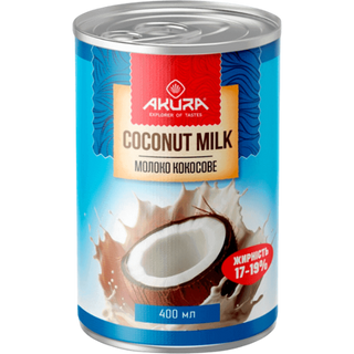Молоко Akura кокосове 400 мл
