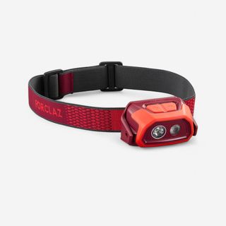 Linterna frontal de montaña y trekking recargable 300 lúmenes Forclaz HL500 V3.Talla única .Rojo