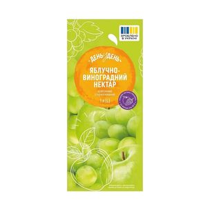 Нектар 1л День у День Яблучно - виноградний, тетра пак