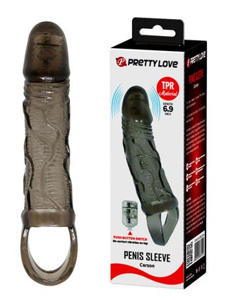 Realistična penis navlaka Carson black BI 26210A 1