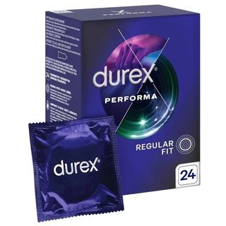Durex Performa Prezerwatywy pokryte lubrykantem, 24 szt.