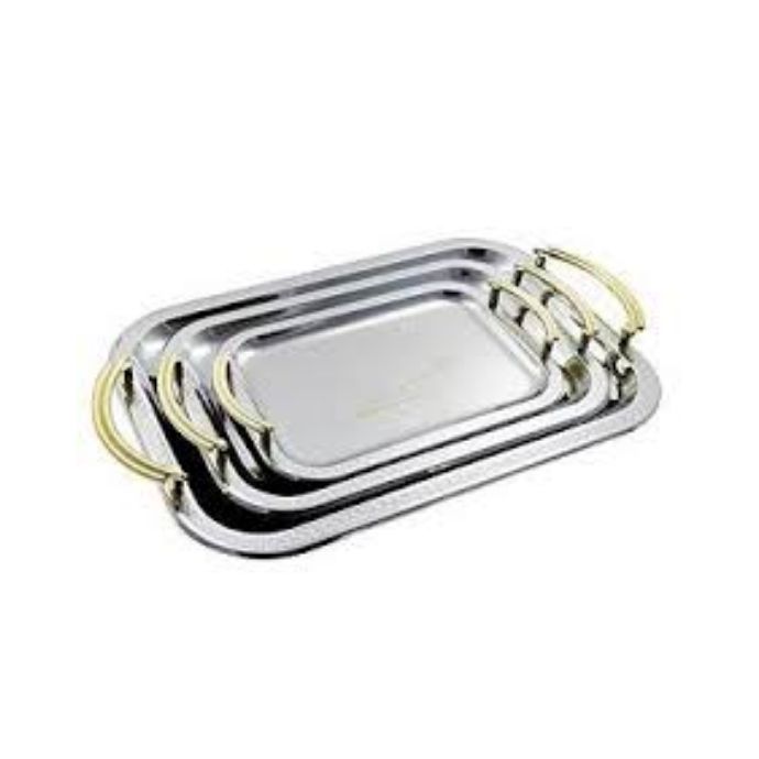 3Pcs Set Rectangular Tray+Handle 744Zb
