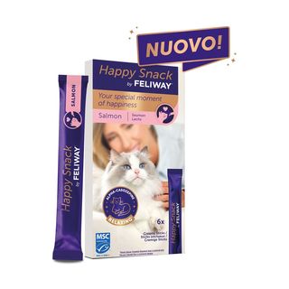 Feliway happy snack cat sticks salmone 6x90g