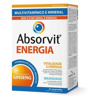 Suplemento Alimentar Energia Ginseng Absorvit emb. 30 comprimidos