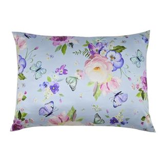 Floral & Butterfly Pillowcase (Blue Base)