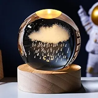 Veilleuse boule de cristal galaxie 3D