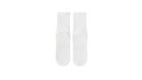 წინდები, Mid-Calf Yoga Socks Non-Slip Silicone Crew for Indoor, თეთრი