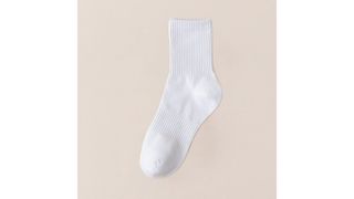 წინდების ნაკრები, საშუალოზე მაღალყელიანი 17სმ, უნივერსალური ზომა, თეთრი, 5 ცალი