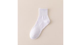 წინდების ნაკრები, Unisex,საშუალოყელიანი 12 სმ, უნივერსალური ზომა, თეთრი, 5 ცალი