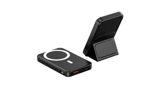 აიფონის მაგნიტური უსადენო დამტენი (პორტატული) სადგამით Iphone 15/14/13/12/X Series, Samsung, Huawei, etc. 10 000 Mah, შავი