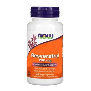 NOW RESVERATROL 200MG B60 CAPSULES