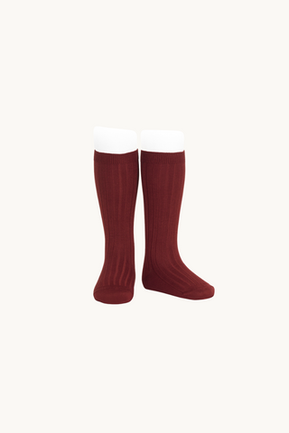 Calcetín Alto Canalé - Borgoña 8 Años (32/35 Pié)