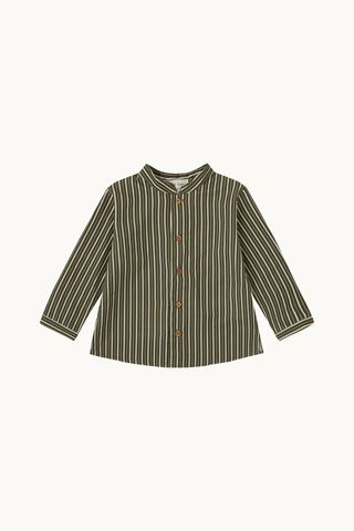 Camisa Rayas Verde Kaki 8 A