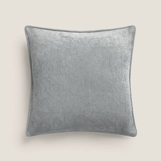 Funda De Cojín Terciopelo Con Vivo Esli Azul 45x45 cm