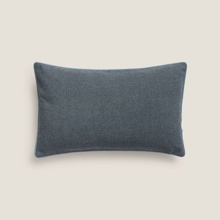 Funda De Cojín Con Vivo Decorativo Chernec Azul 30x50 cm