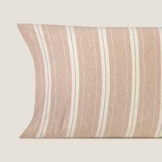 Funda De Almohada De Punto De Algodón Rayas Punri Beige 45x95 cm