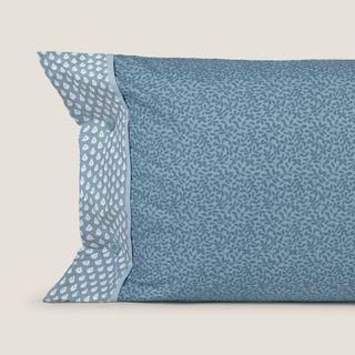 Funda De Almohada De Algodón Estampado Inpat Azul 45x110 cm
