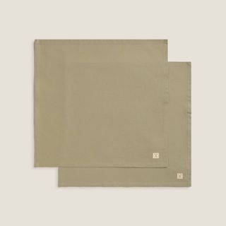 Set De 2 Servilletas De Algodón Lan Verde 45x45 cm