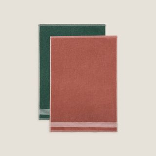 Set De 2 Trapos De Cocina De Rizo Gordon Marron 50x70 cm