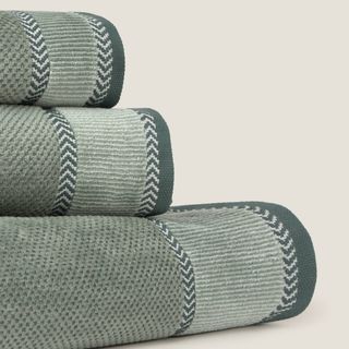 Toalla De Baño De Rizo De Algodón Jacquard Dodo Verde 50x90 cm