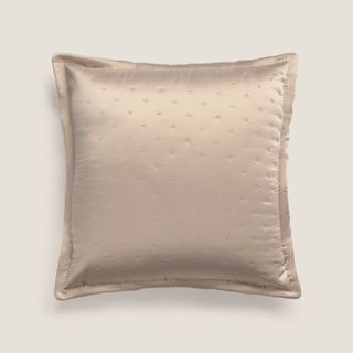 Funda Cuadrante Acolchada Con Tejido Satinado Felsilk Marron Beige Cuadrado mediano