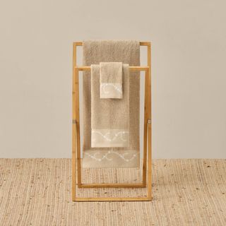 Toalla Rizo Bordado Fopi Gris Piedra 50x90 cm