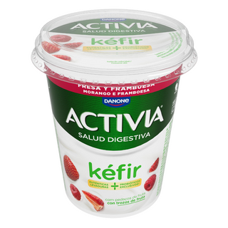 Iogurte Kefir Pedaços Morango e Framboesa Activia Danone (emb. 380 gr)