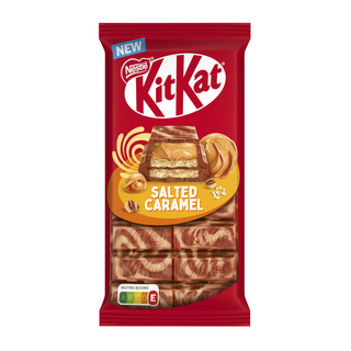Tablete de Chocolate de Leite, Bolacha e Caramelo Salgado Kit Kat (emb. 99 gr)