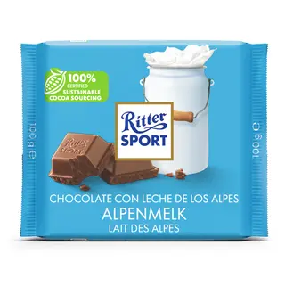 RITTER SPORT რძიანი შოკოლადი 100გრ/4000417018007