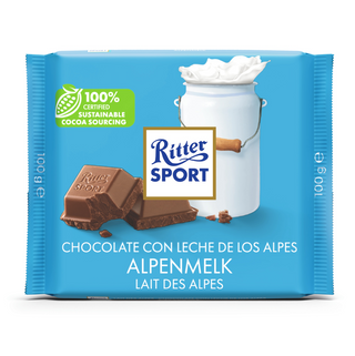 RITTER SPORT რძიანი შოკოლადი 100გრ/4000417018007