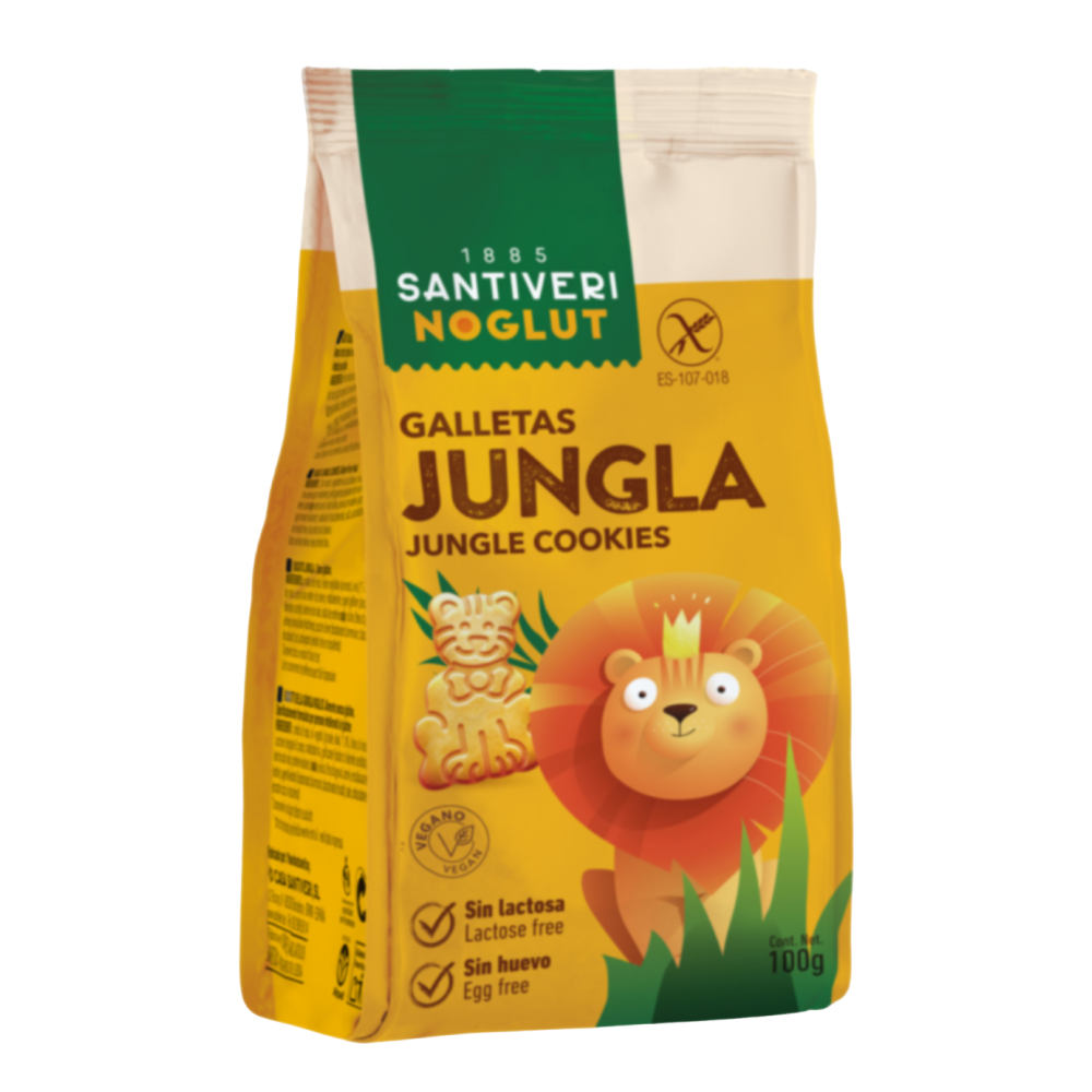 Noglut Bolacha Animais Selva Santiveri 100 Gramas