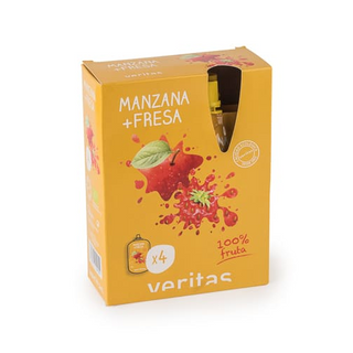 Pouch Pure Manzana Fresa Veritas 4X100 Gr.