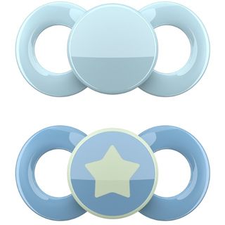 Пустушка силіконова Dentistar (Дентистар) ортодонтична для дітей від 0 до 6 місяців (для хлопчика) 2 шт