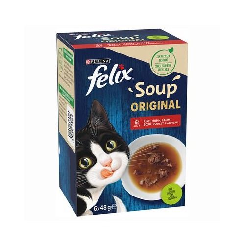 FELIX ПАУЧ ЗА КОТКИ СУПА ФЕРМЕРСКО МЕНЮ 6x48 1 БР