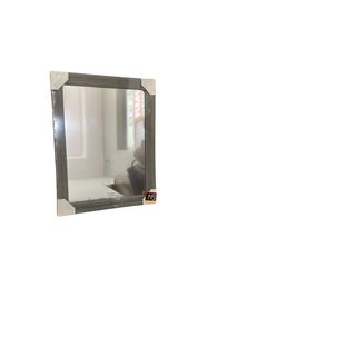 MIROIR 0190454 AVEC RUBAN GRIS/BLANC 40X50 CM