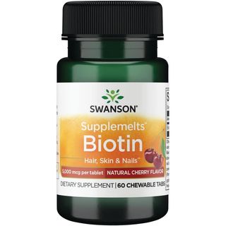 Swanson - Biotin 5mg cherry flavor(60აბი)