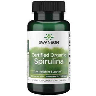 Swanson - Certified Organic Spirulina 500mg(180აბი)