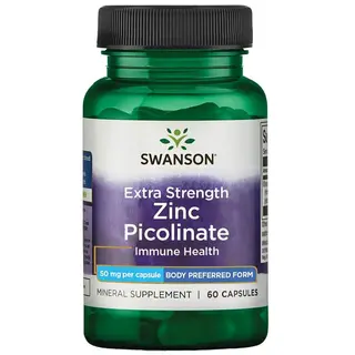 Swanson - Extra Strength Zinc Picolinate - Body Preferred Form 50mg(60აბი)
